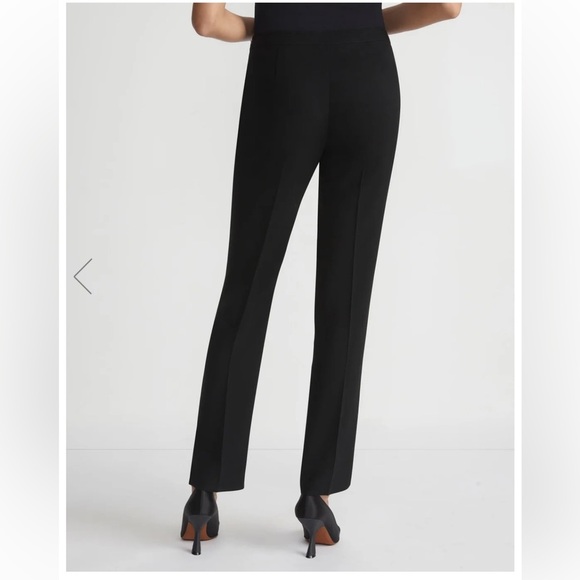 Lafayette 148 Black Finesse Crepe Bleecker Pant | 8 - Picture 3 of 9